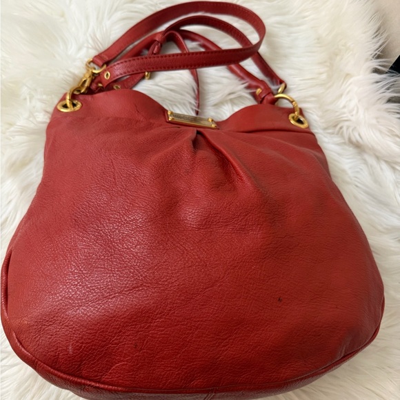 Marc by Marc Jacobs Red Leather Classic Q Hillier Hobo - Picture 3 of 13